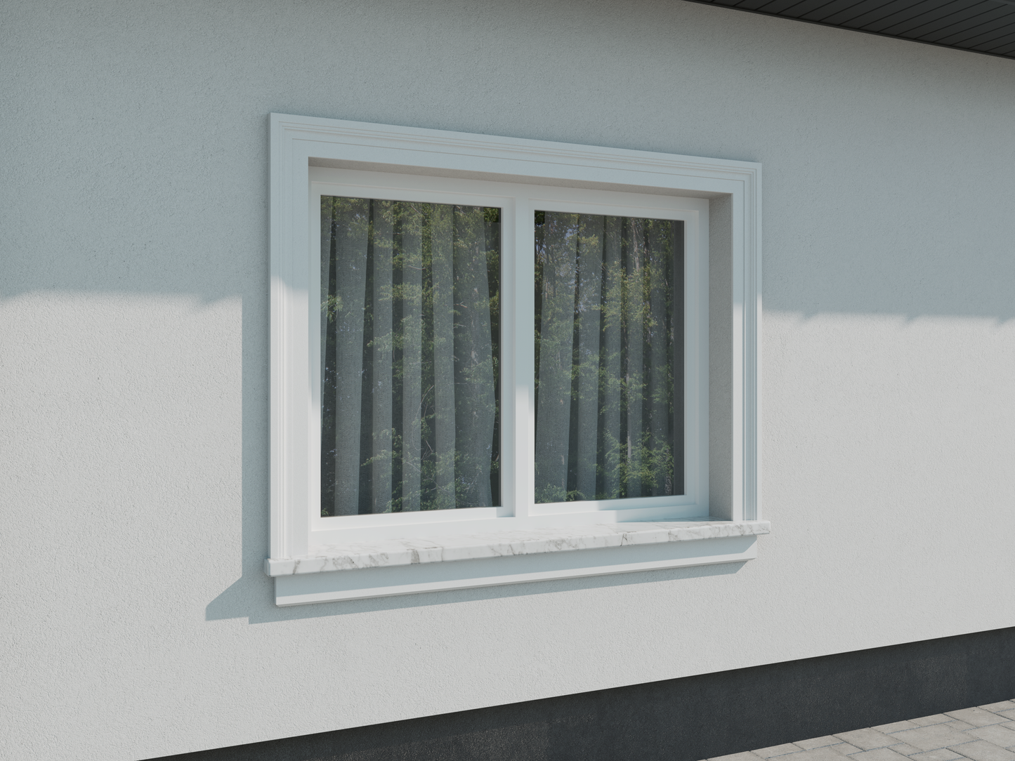 Listwa wokółokienna 15 sztukateria elewacyjna zewnętrzna